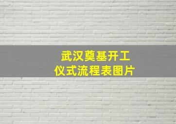 武汉奠基开工仪式流程表图片