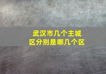 武汉市几个主城区分别是哪几个区