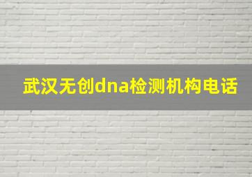 武汉无创dna检测机构电话