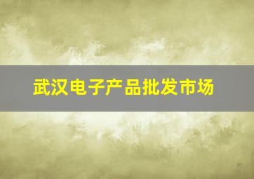 武汉电子产品批发市场