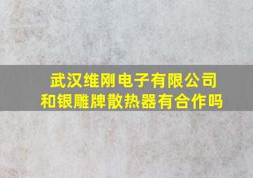 武汉维刚电子有限公司和银雕牌散热器有合作吗