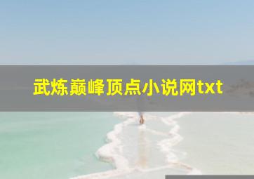 武炼巅峰顶点小说网txt