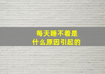 每天睡不着是什么原因引起的