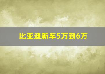 比亚迪新车5万到6万