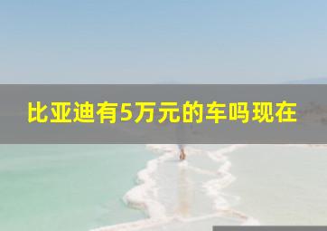 比亚迪有5万元的车吗现在