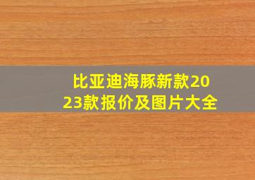 比亚迪海豚新款2023款报价及图片大全