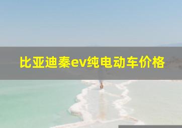 比亚迪秦ev纯电动车价格