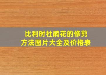 比利时杜鹃花的修剪方法图片大全及价格表