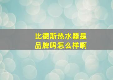 比德斯热水器是品牌吗怎么样啊