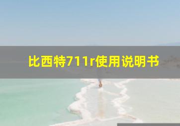 比西特711r使用说明书