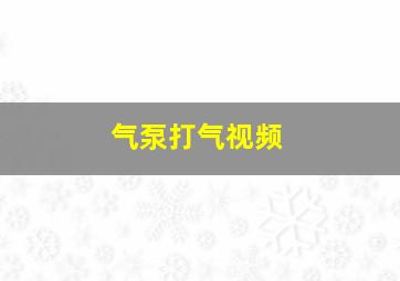 气泵打气视频