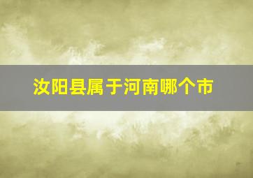 汝阳县属于河南哪个市