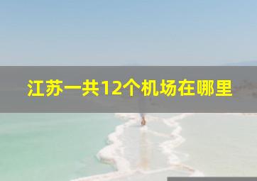 江苏一共12个机场在哪里