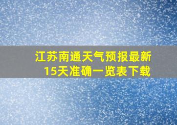 江苏南通天气预报最新15天准确一览表下载