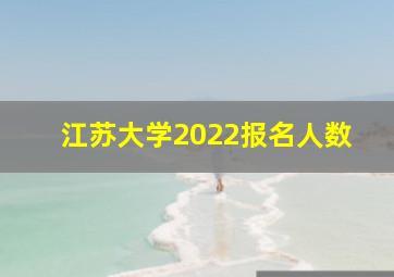 江苏大学2022报名人数