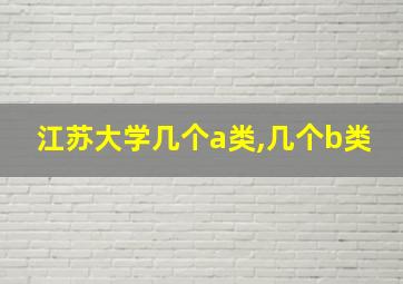 江苏大学几个a类,几个b类