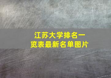 江苏大学排名一览表最新名单图片