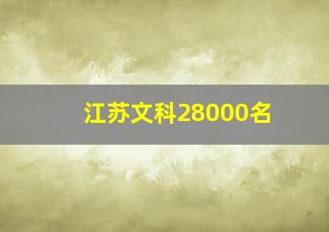 江苏文科28000名