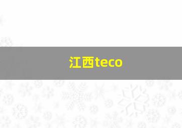 江西teco