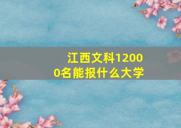 江西文科12000名能报什么大学