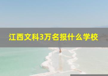 江西文科3万名报什么学校