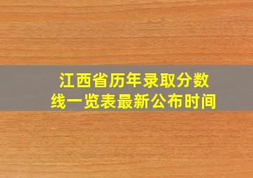 江西省历年录取分数线一览表最新公布时间