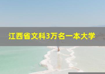 江西省文科3万名一本大学