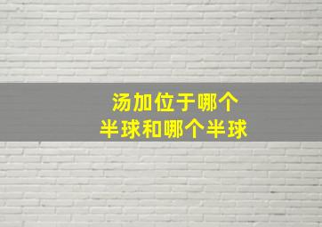 汤加位于哪个半球和哪个半球