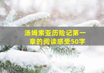 汤姆索亚历险记第一章的阅读感受50字