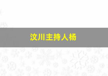 汶川主持人杨