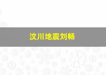 汶川地震刘畅