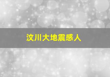 汶川大地震感人