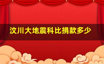 汶川大地震科比捐款多少