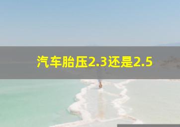 汽车胎压2.3还是2.5