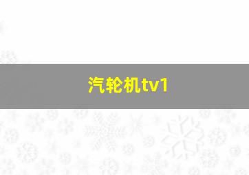 汽轮机tv1