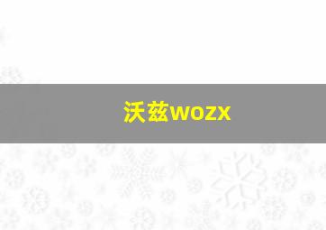 沃兹wozx