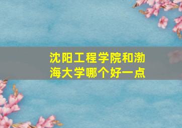 沈阳工程学院和渤海大学哪个好一点