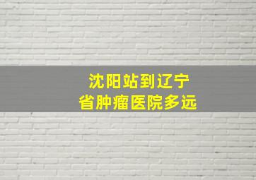 沈阳站到辽宁省肿瘤医院多远