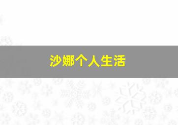 沙娜个人生活