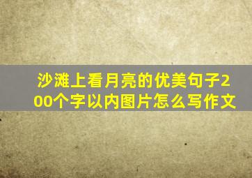 沙滩上看月亮的优美句子200个字以内图片怎么写作文