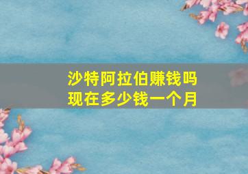 沙特阿拉伯赚钱吗现在多少钱一个月