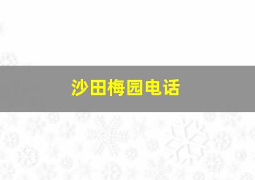 沙田梅园电话