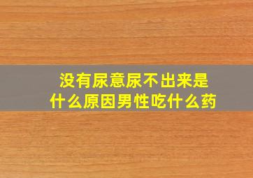 没有尿意尿不出来是什么原因男性吃什么药