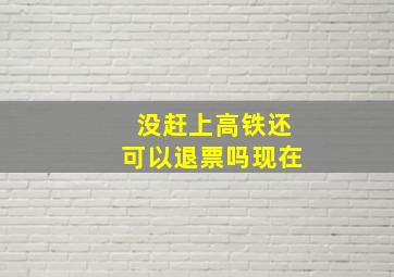 没赶上高铁还可以退票吗现在