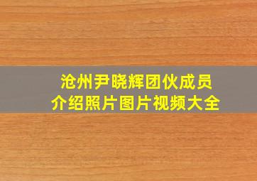 沧州尹晓辉团伙成员介绍照片图片视频大全