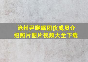 沧州尹晓辉团伙成员介绍照片图片视频大全下载