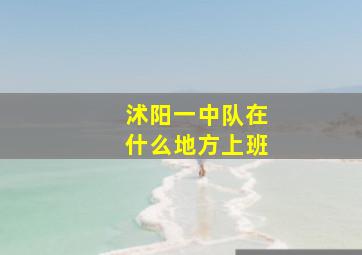 沭阳一中队在什么地方上班