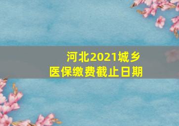 河北2021城乡医保缴费截止日期