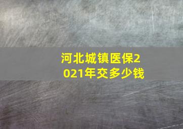 河北城镇医保2021年交多少钱