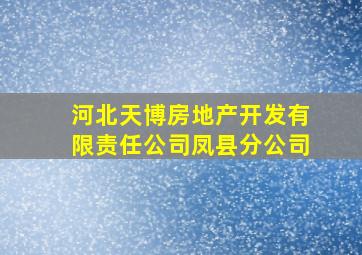 河北天博房地产开发有限责任公司凤县分公司